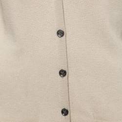 Pre Owned Burberry Brit Beige Cotton & Cashmere Buttoned Cardigan M