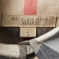Burberry Brit Beige/Metallic Nova Check Print Cotton Shirt S
