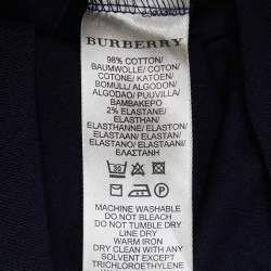 Pre Owned Burberry Brit Navy Blue Cotton Pique T-Shirt L