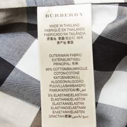 مملوكة مسبقًا Burberry Brit Brown Nova Check Cotton Button Front Shirt XS