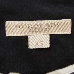 Pre Owned Burberry Brit Black Cotton Button Front Shirt XS