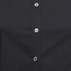 Pre Owned Burberry Brit Black Cotton Button Front Shirt XS