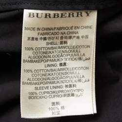 Pre Owned Burberry Brit Black Cotton Belted Trench Coat S