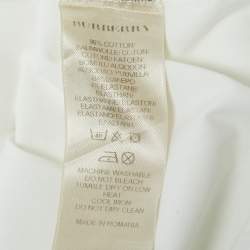 Pre Owned Burberry Brit White Cotton Button Front Long Sleeve Shirt M