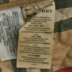 Pre Owned Burberry Brit Quilted Synthetic Button Front Jacket XXL