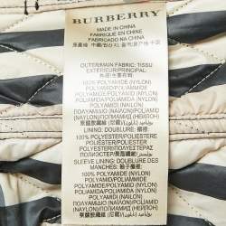 Pre Owned Burberry Brit Black Quilted Nylon Belted Coat S
