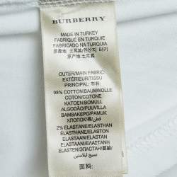 Pre Owned Burberry Brit White Cotton Pique Polo T-Shirt L