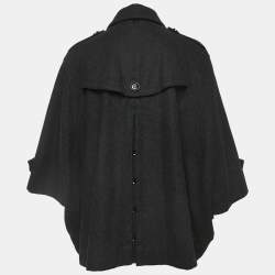 Burberry Brit Black Wool Oversized Coat M