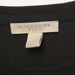 Pre Owned Burberry Brit Black Cotton Half Sleeve T-Shirt M