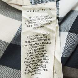 Pre Owned Burberry Brit Beige Checked Printed Cotton Shirt XS