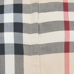 Pre Owned Burberry Brit Beige Checked Printed Cotton Shirt XS