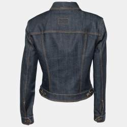 Burberry Brit Navy Blue Denim Button Front Jacket M