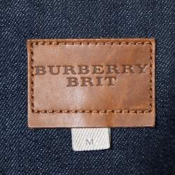 Burberry Brit Navy Blue Denim Button Front Jacket M