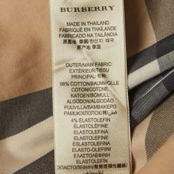 مملوكة مسبقًا Burberry Brit Beige Checked Cotton Button Front Full Sleeve Shirt S