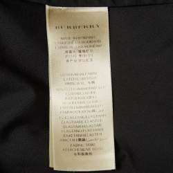 Pre Owned Burberry Brit Black Cotton Nova Check Detail Button Front Shirt XS