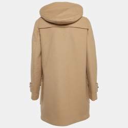 Pre Owned Burberry Brit Beige Wool Mid-Length Duffle Coat S