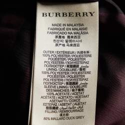 Pre Owned Burberry Brit Burgundy Fox Fur Trimmed Puffer Jacket M