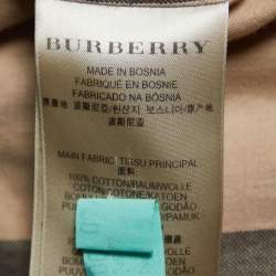 Pre Owned Burberry Brit Black Cotton Belted Trench Coat S