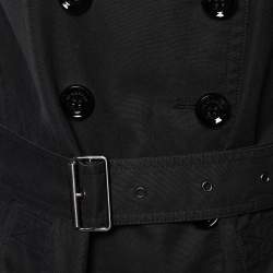 Pre Owned Burberry Brit Black Cotton Belted Trench Coat S