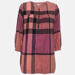 Burberry Brit Pink Checked Cotton Tunic M