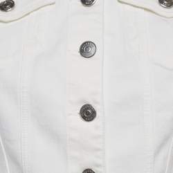 Burberry Brit White Denim Buttoned Jacket S