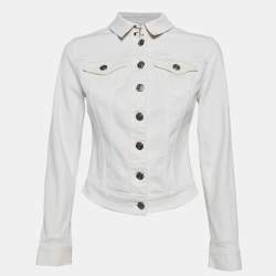 Burberry Brit White Denim Buttoned Jacket S