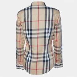 Burberry Brit Beige Nova Checks Cotton Shirt S