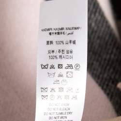 Pre Owned Burberry London Beige Reversible Icon Stripe Cashmere Stole