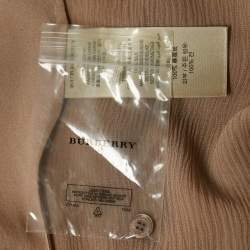 Pre Owned Burberry London Tan Chiffon Silk Semi Sheer Shirt S