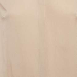 Pre Owned Burberry London Tan Chiffon Silk Semi Sheer Shirt S