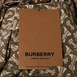 Pre Owned Burberry London Brown Bridle IP Pattern Jersey Top S