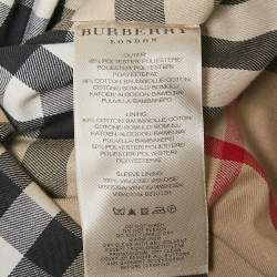 Pre Owned Burberry London Black Gabardine Belted Mid-Length Coat S