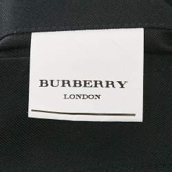 Pre Owned Burberry London Black Gabardine Belted Mid-Length Coat S