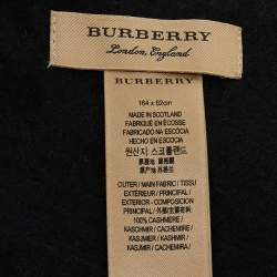 Burberry Brown Checks Cashmere Fringed Shawl 