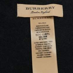Burberry Brown Checks Cashmere Fringed Shawl 
