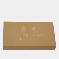 Pre Owned Burberry Beige Scribble Printed Checkered Silk Scarf