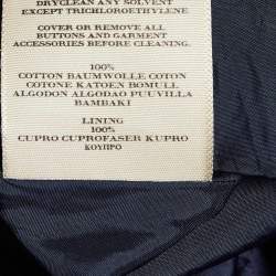 Pre Owned Burberry London Navy Blue Layered Faux Wrap Skirt S