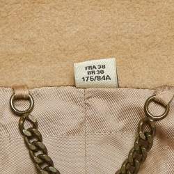 Pre Owned Burberry London Brown Wool Double Breasted Belt Detail Over Coat S