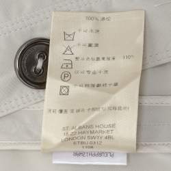 Burberry Beige Nylon Double Breasted Belted Trench Coat