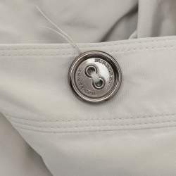 Burberry Beige Nylon Double Breasted Belted Trench Coat