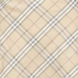 Pre Owned Burberry Beige Plaid Cotton Blend Midi Skirt M