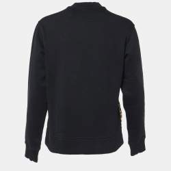 Pre Owned Burberry London Black Archive Print Cotton Sweatshirt XS