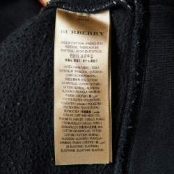 Pre Owned Burberry London Black Archive Print Cotton Sweatshirt XS