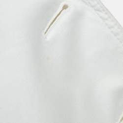 Pre Owned Burberry London White Cotton Double Breasted Slim Fit Trench Coat S