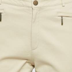 Pre Owned Burberry London Beige Gabardine Cotton Trousers L