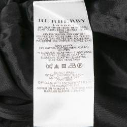 Pre Owned Burberry London Grey Silk Blend Pleated Short Dress S