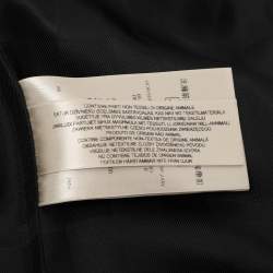 Pre Owned Burberry Black Wool Blend Belted Trench Coat L