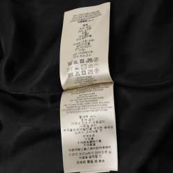 Pre Owned Burberry Black Wool Blend Belted Trench Coat L