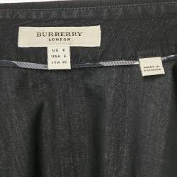 Pre Owned Burberry London Black Cotton Button Front Shirt S