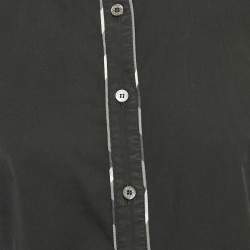 Pre Owned Burberry London Black Cotton Button Front Shirt S